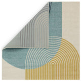 Asiatic Muse blue cut pile rug 80x150cm, imported from the UK