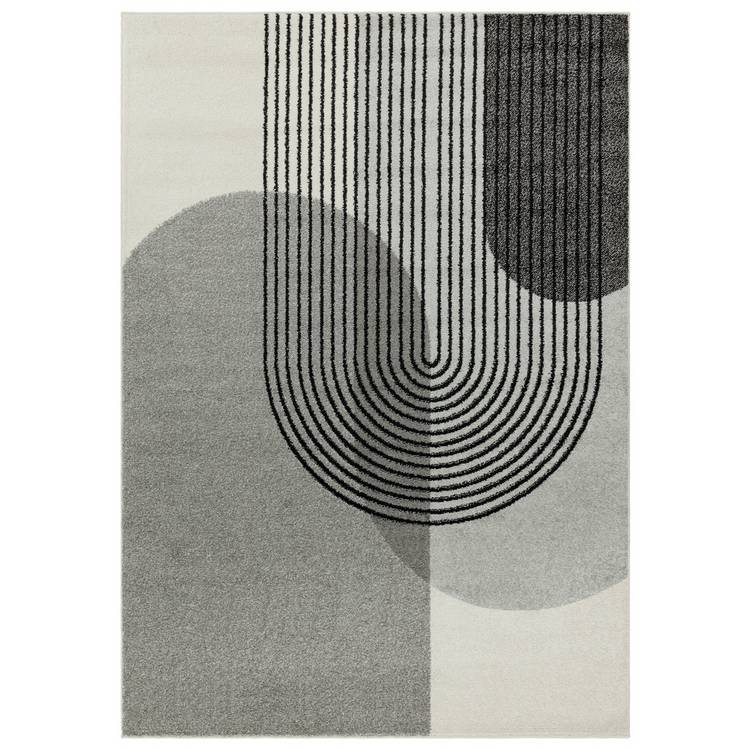 Asiatic Muse retro grey cut pile rug 80x150cm - British product