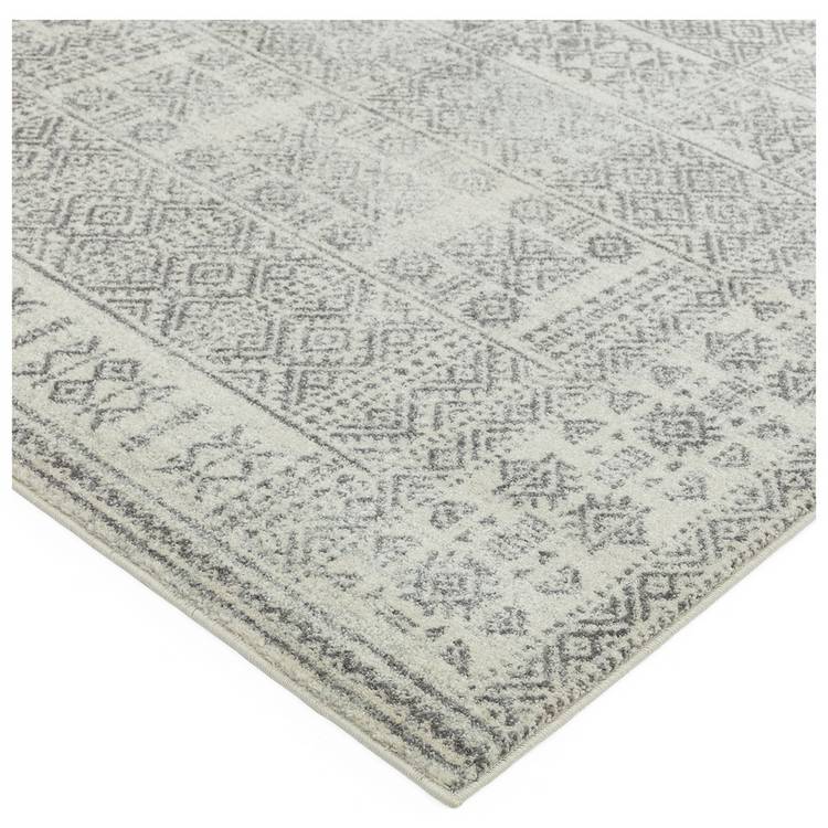 Asiatic Nova tribal grey cut pile rug 120x170cm, imported from the UK