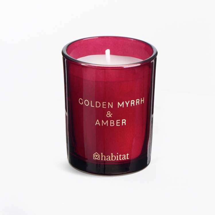 Habitat Golden Myrrh & Amber candle and spray gift set, imported from the UK