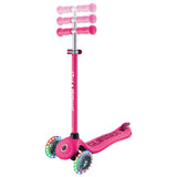 Globber Go Up Sporty Lights 360 deep pink scooter, imported from the UK