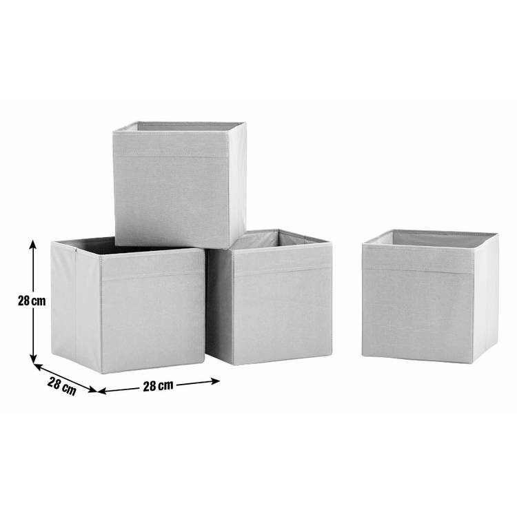 Habitat storage boxes set of 4 plain teal 28cm, imported from the UK