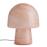 Habitat alabaster glass mushroom table lamp in peach (British brand)