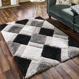 Origins 3D Geometric Grey  Rug - 160x230cm