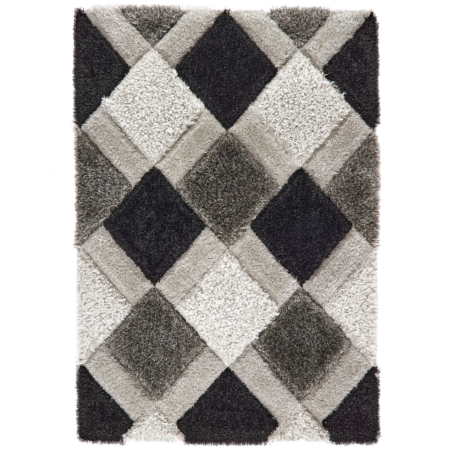 Origins 3D Geometric Grey  Rug - 160x230cm