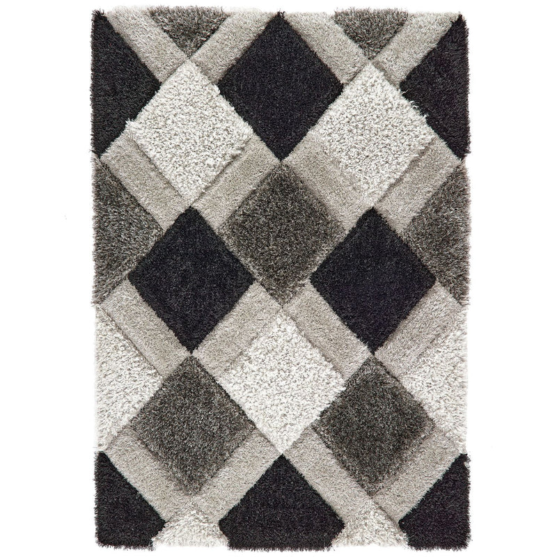 Origins 3D Geometric Grey  Rug - 160x230cm
