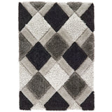 Origins 3D Geometric Grey  Rug - 160x230cm
