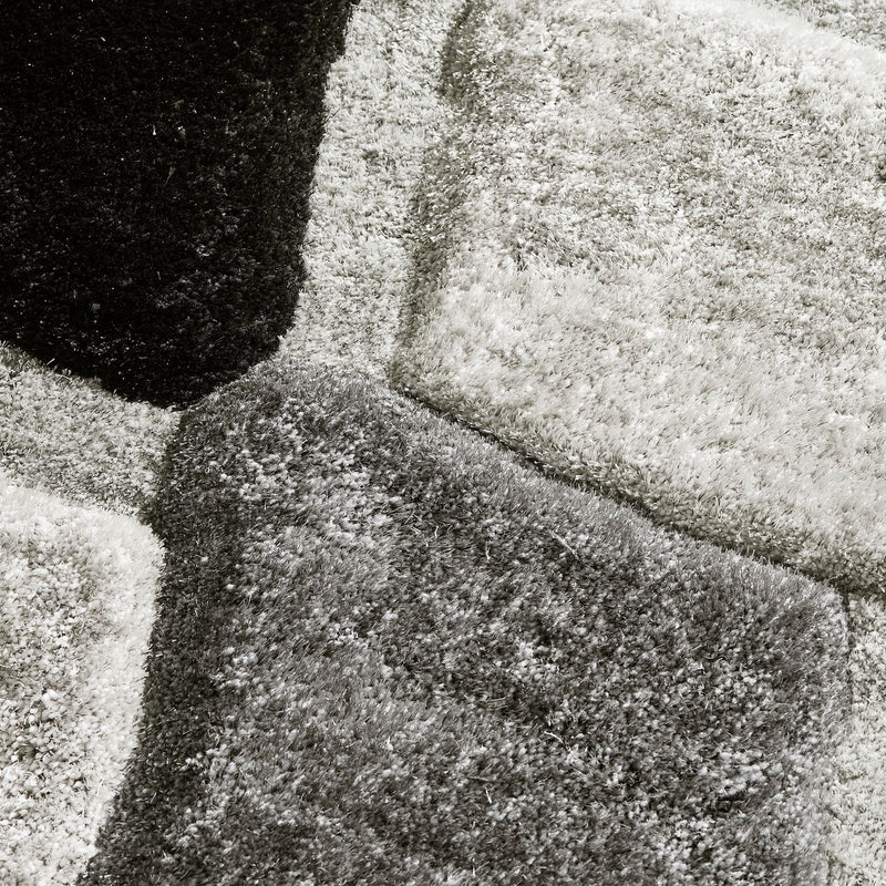 Origins 3D Geometric Grey  Rug - 160x230cm