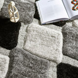 Origins 3D Geometric Grey  Rug - 160x230cm