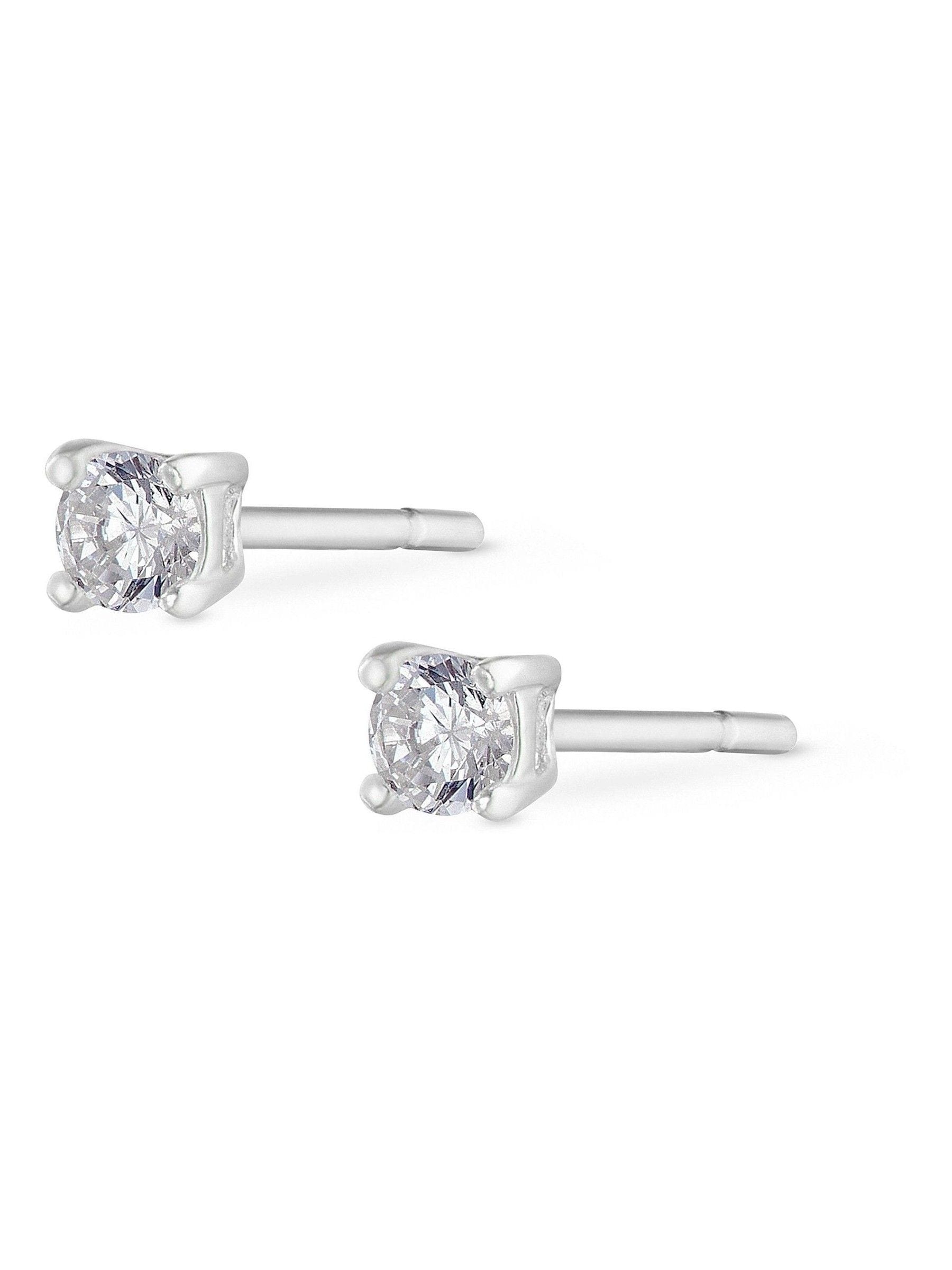 Sterling silver moon and stars earring set (British brand)