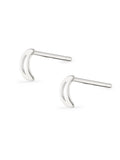 Sterling silver moon and stars earring set (British brand)