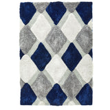 Origins 3D Geometric Navy  Rug - 160x230cm