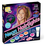 Fablab neon hair highlights kit with glow in the dark gel - British product