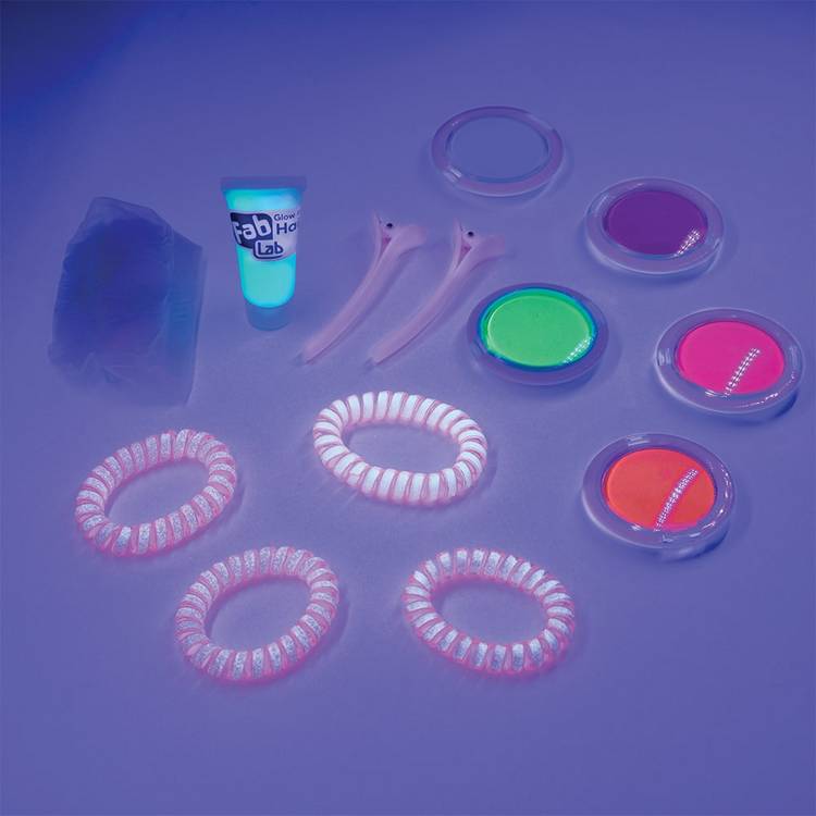 Fablab neon hair highlights kit with glow in the dark gel - British product