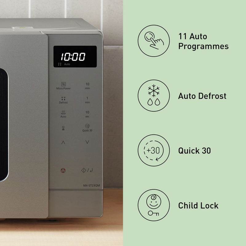 Panasonic 20L 800W microwave silver - British product