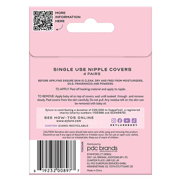 Eylure Disposable Nipple Covers 4 Pair Pack - British product