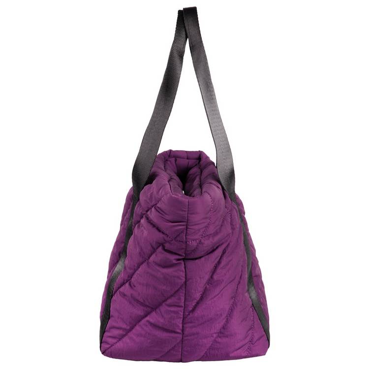 Home padded recycled nylon lunch bag in burgundy, imported from the UK