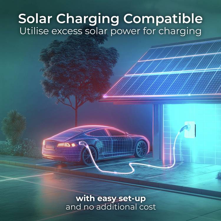 Masterplug white EV charger Type 2 7.4kW, imported from the UK