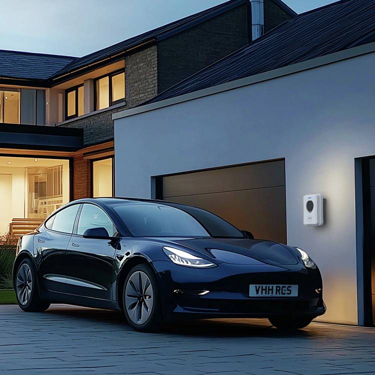Masterplug white EV charger Type 2 7.4kW, imported from the UK