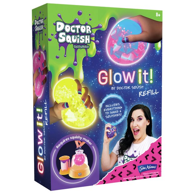 Doctor Squish Refill Glow It glow in the dark squishy kit, UK version