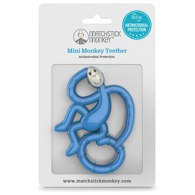 Matchstick Monkey Mini Monkey teether blue - British product
