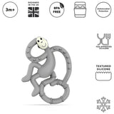 Matchstick Monkey Mini Monkey teether in grey (British brand)