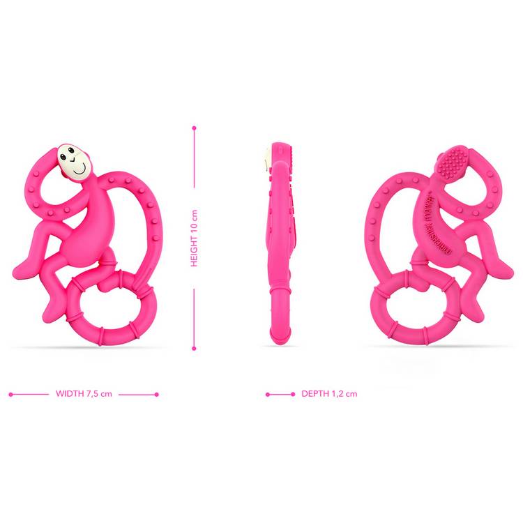 Matchstick Monkey Mini Monkey Teether Pink - British product