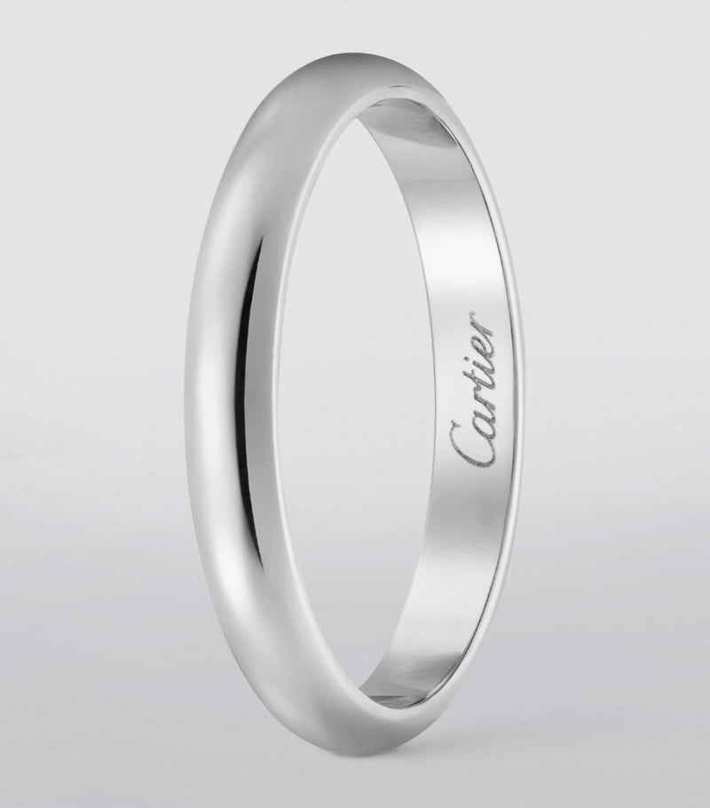 Cartier 1895 platinum wedding ring width 3.5mm (British brand)