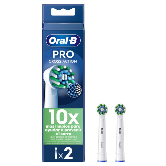 Oral-B Cross Action Replacement Electric Toothbrush Heads x2