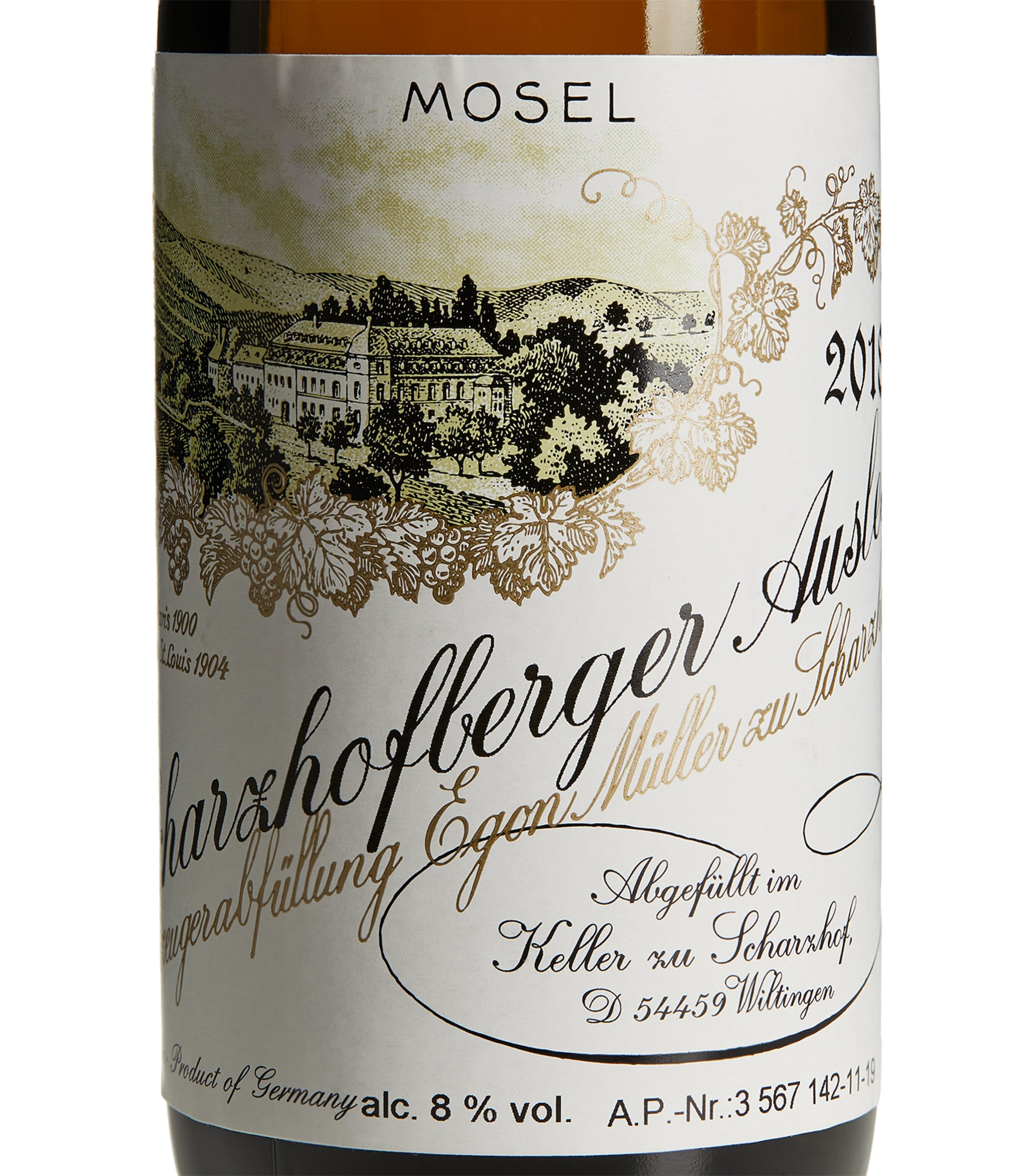 Egon Muller Sharzhof Riesling 2018 German Riesling wine 37.5cl - British product