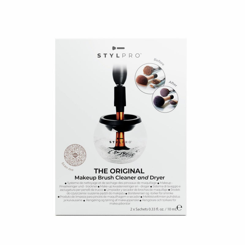 STYLPRO make-up brush cleaner set with collars, UK version