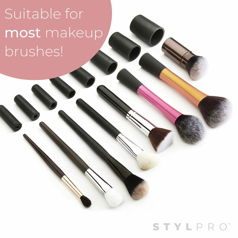 STYLPRO make-up brush cleaner set with collars, UK version