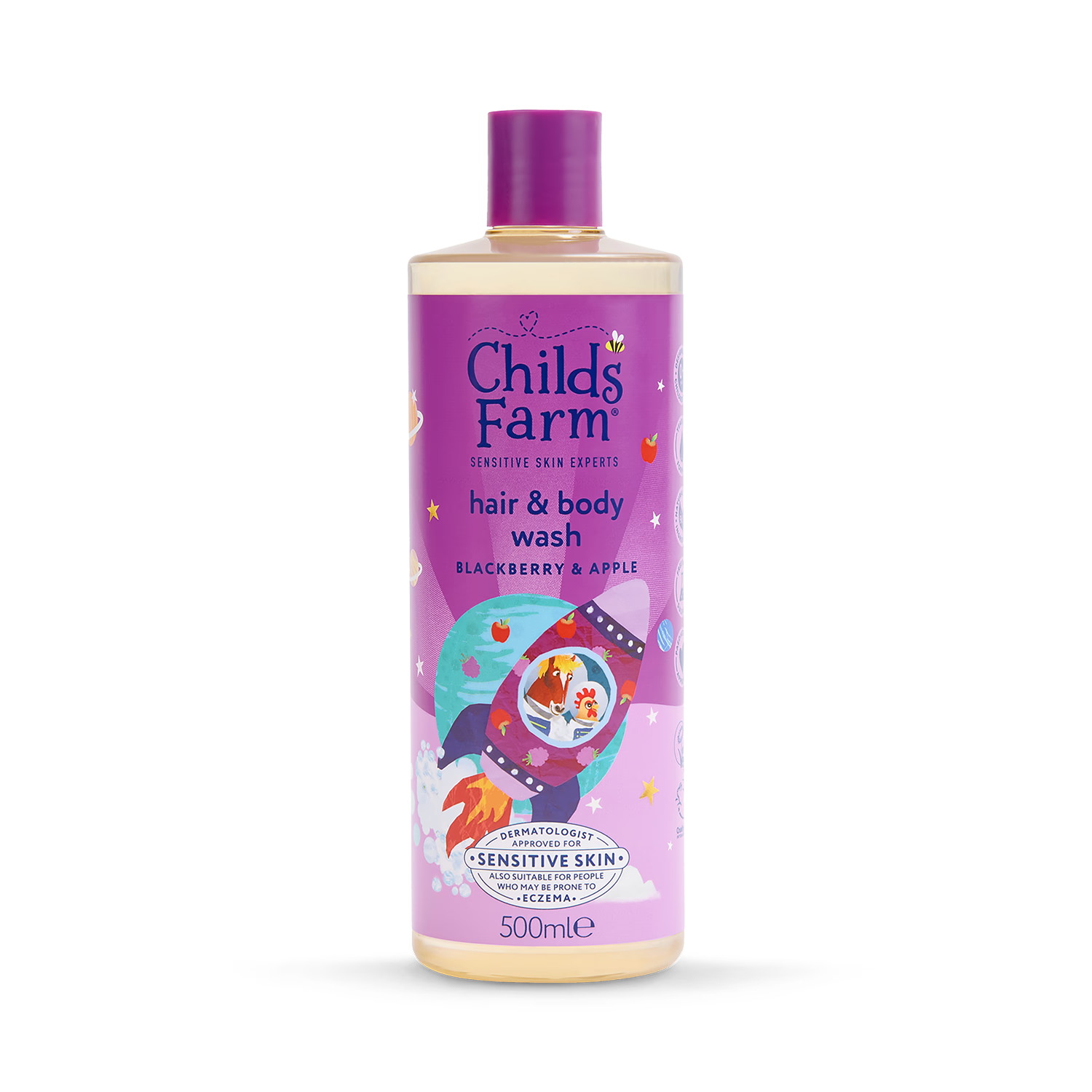Childs Farm Hår- og dusjsåpe Bjørnebær og Eple 500ml - Britisk produkt