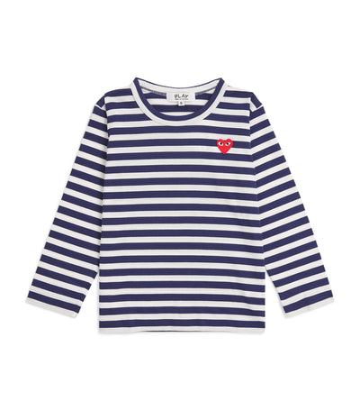 T-shirt enfant en coton à logo cœur rayé Comme Des Garçons Harrods 2-6 ans - Acheter en ligne sur McGrocer