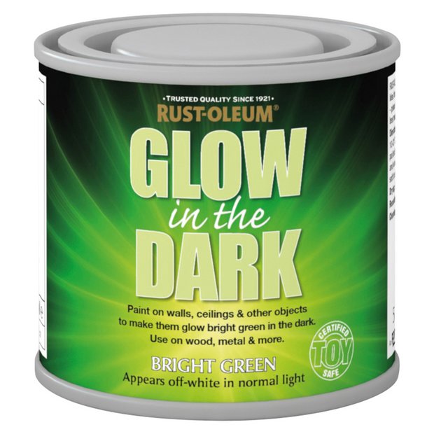 Rust-Oleum glow in the dark matt paint 125ml bright green (British brand)