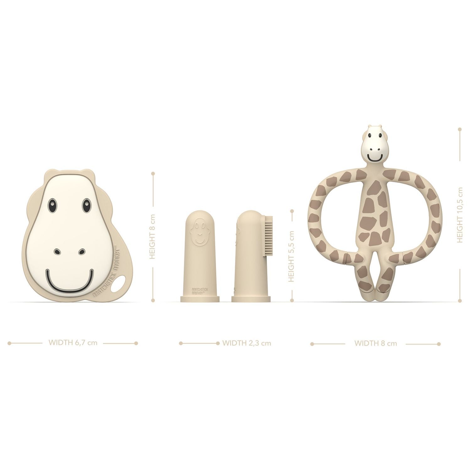 Matchstick Monkey giraffe teething set - British product