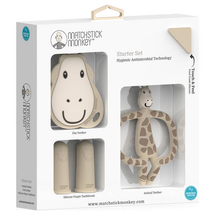 Matchstick Monkey giraffe teething set - British product