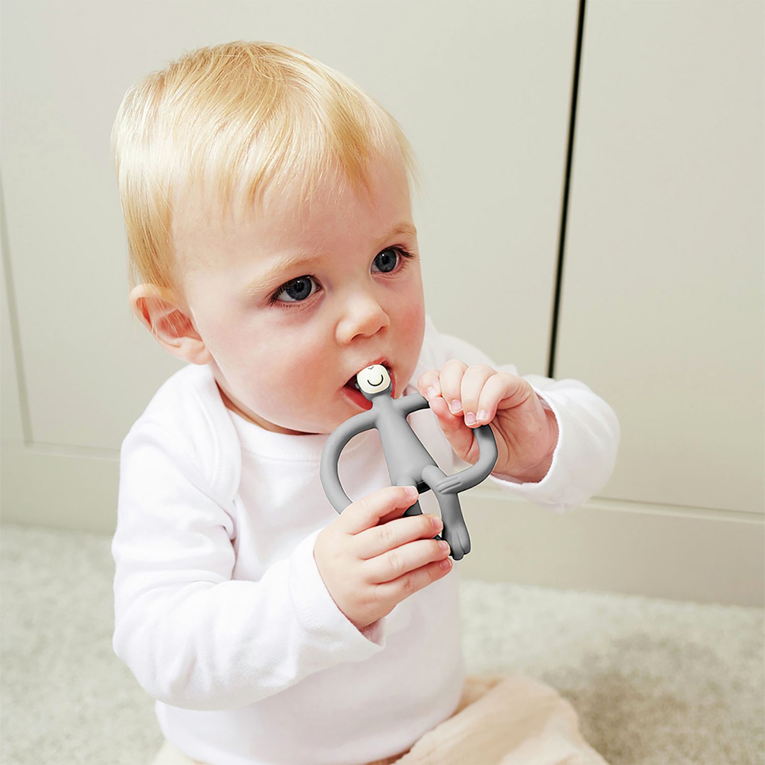 Matchstick Monkey teething toy grey, UK version