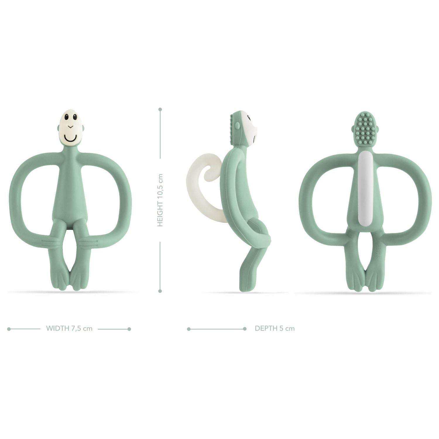 Matchstick Monkey teething toy mint, imported from the UK