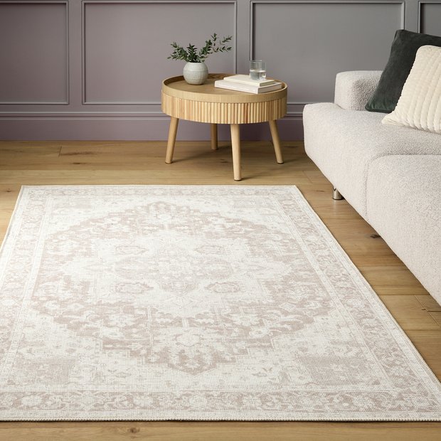 Habitat vintage effect neutral flatweave runner 80x150cm (British brand)