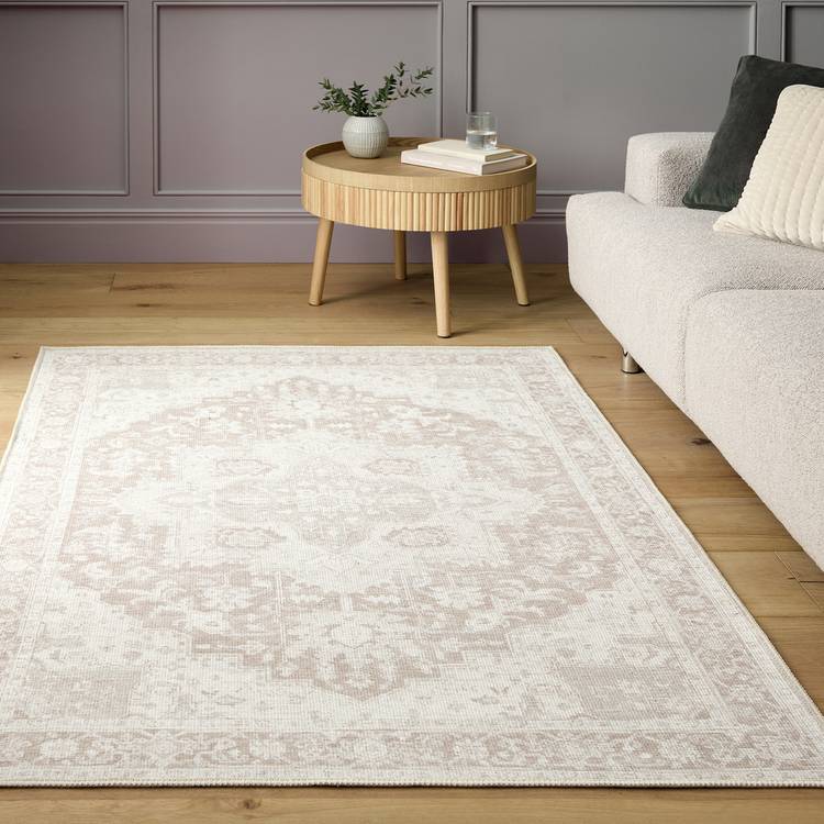 Habitat vintage effect neutral flatweave runner 80x150cm (British brand)