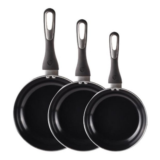 MasterChef non-stick aluminium frying pan set 20-28cm - British product