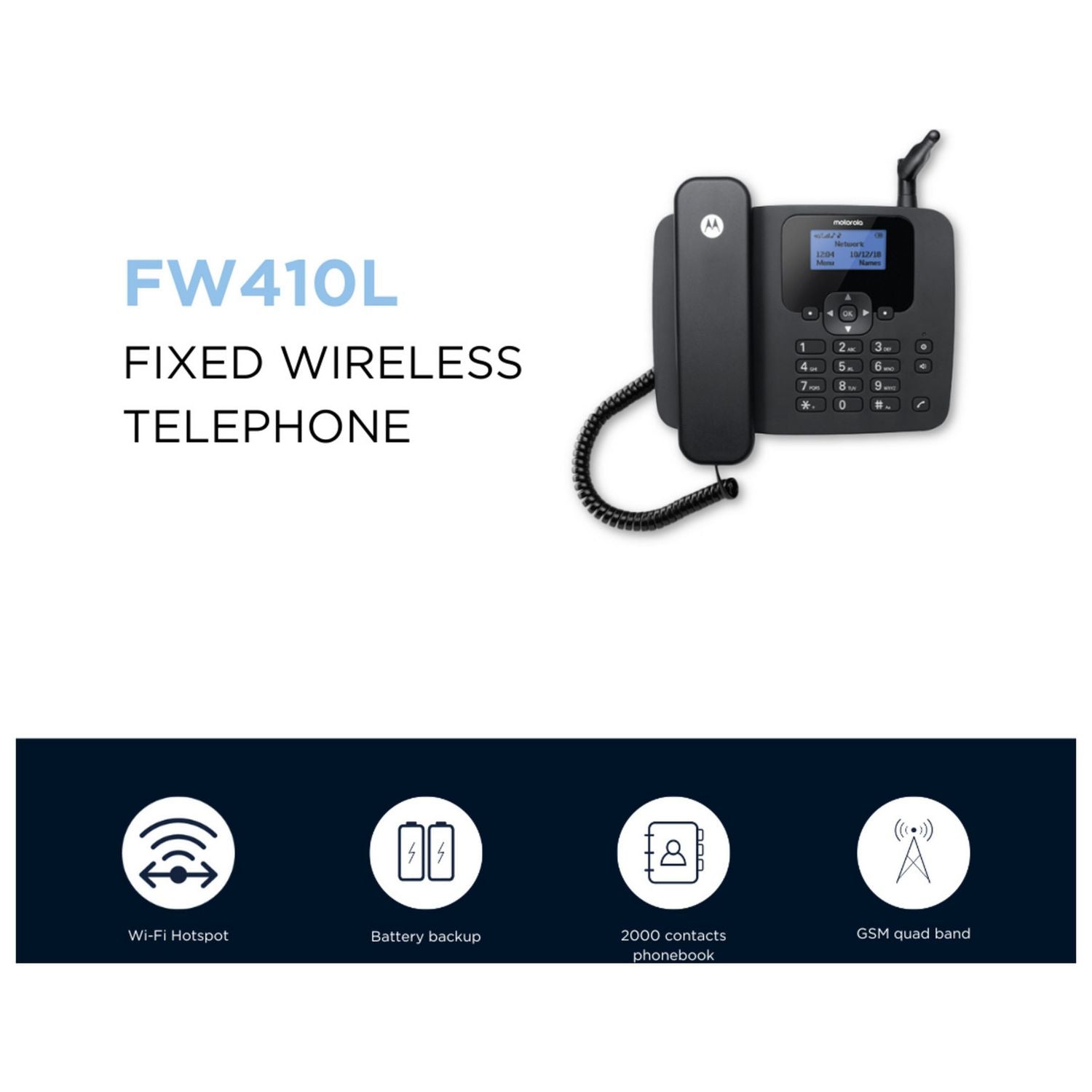 Motorola FW410L single fixed wireless telephone - British product