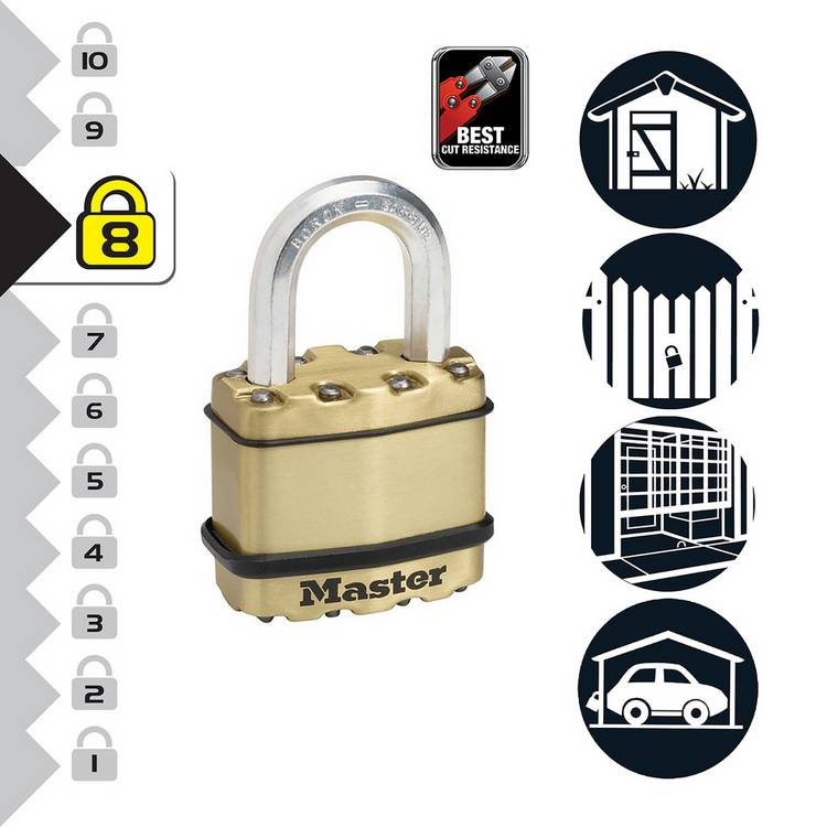 Master Lock Excell 45mm laminated padlock pack of 2, UK version