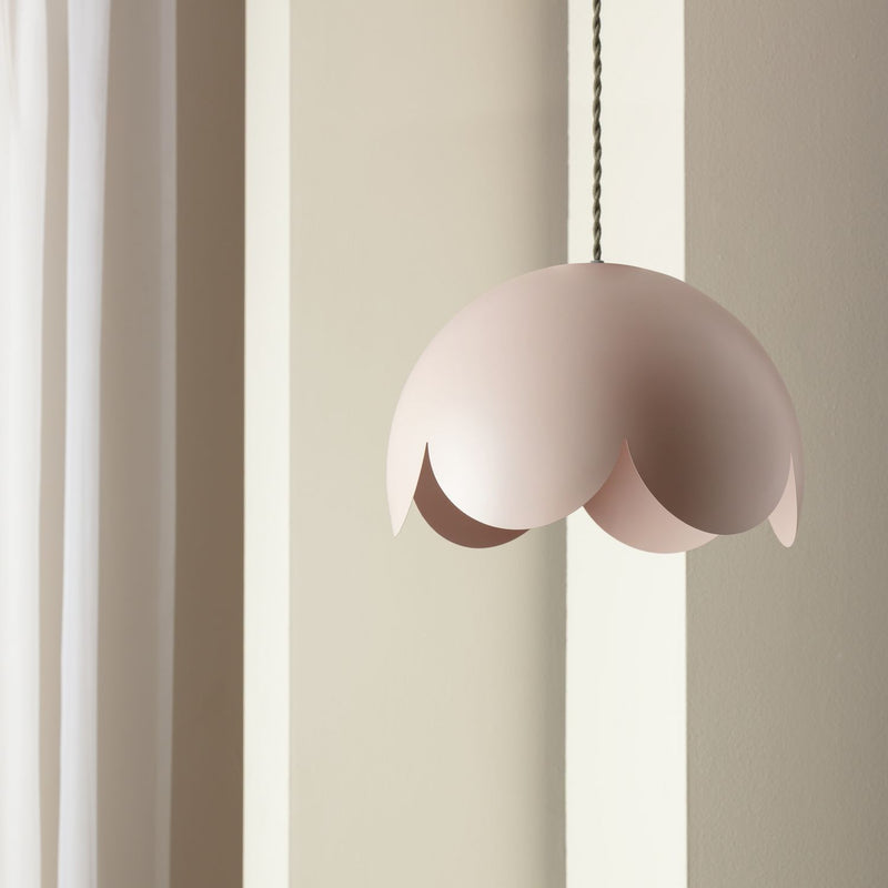 Habitat Pink Scallop Metal Easy Fit Lampshade - 30cm