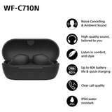 Sony WF-C710N true wireless earbuds black (British brand)