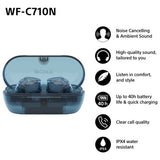 Sony WF-C710N true wireless earbuds Glass Blue - British product