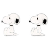 Peanuts Snoopy enamel stud earrings sterling silver (British brand)