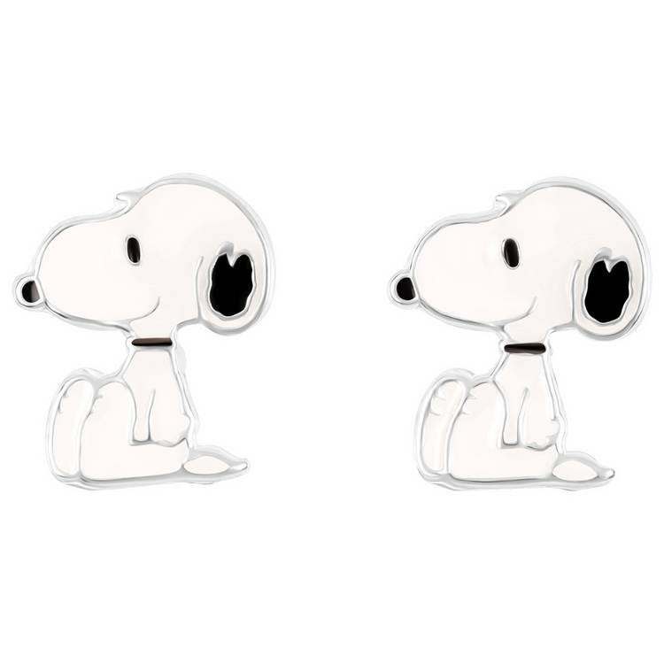 Peanuts Snoopy enamel stud earrings sterling silver (British brand)