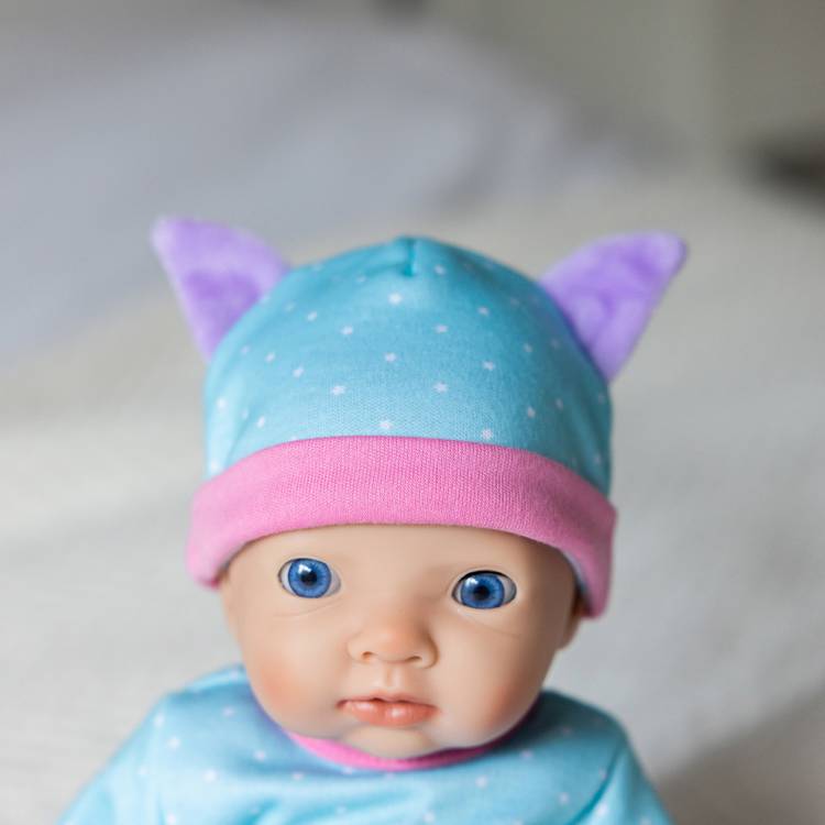 Tiny Treasures night owl doll sleepsuit for 36cm dolls, imported from the UK